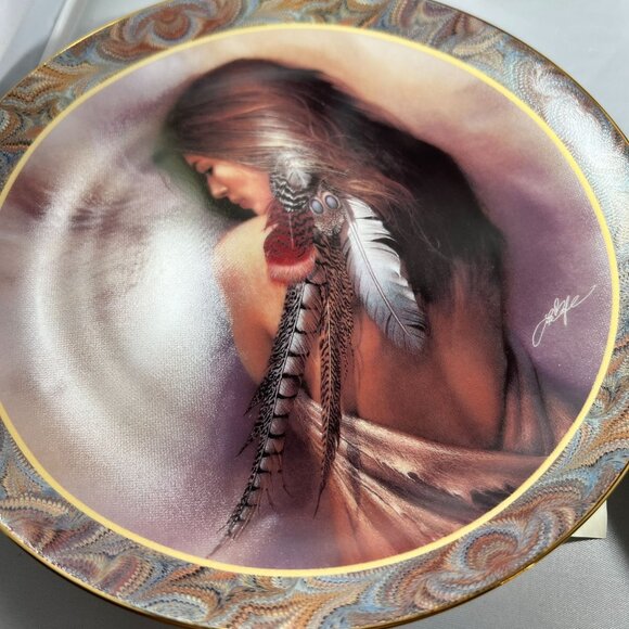 Set of 4 Plates Bradford Exchange - Native Beauty - Native American Inspired - W - Picture 4 of 10